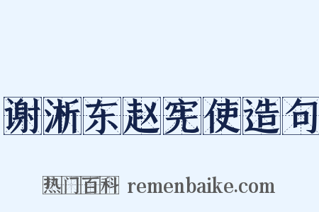 谢淅东赵宪使造句是什么意思的图片